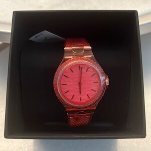 DKNY Chambers Three-Hand Pink Polyurethane Watch